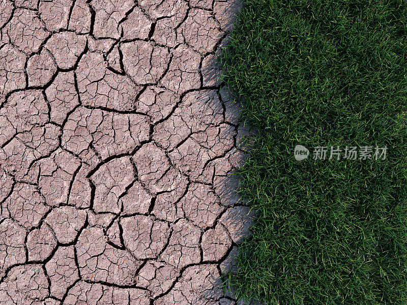 土壤/草地干裂的干旱概念